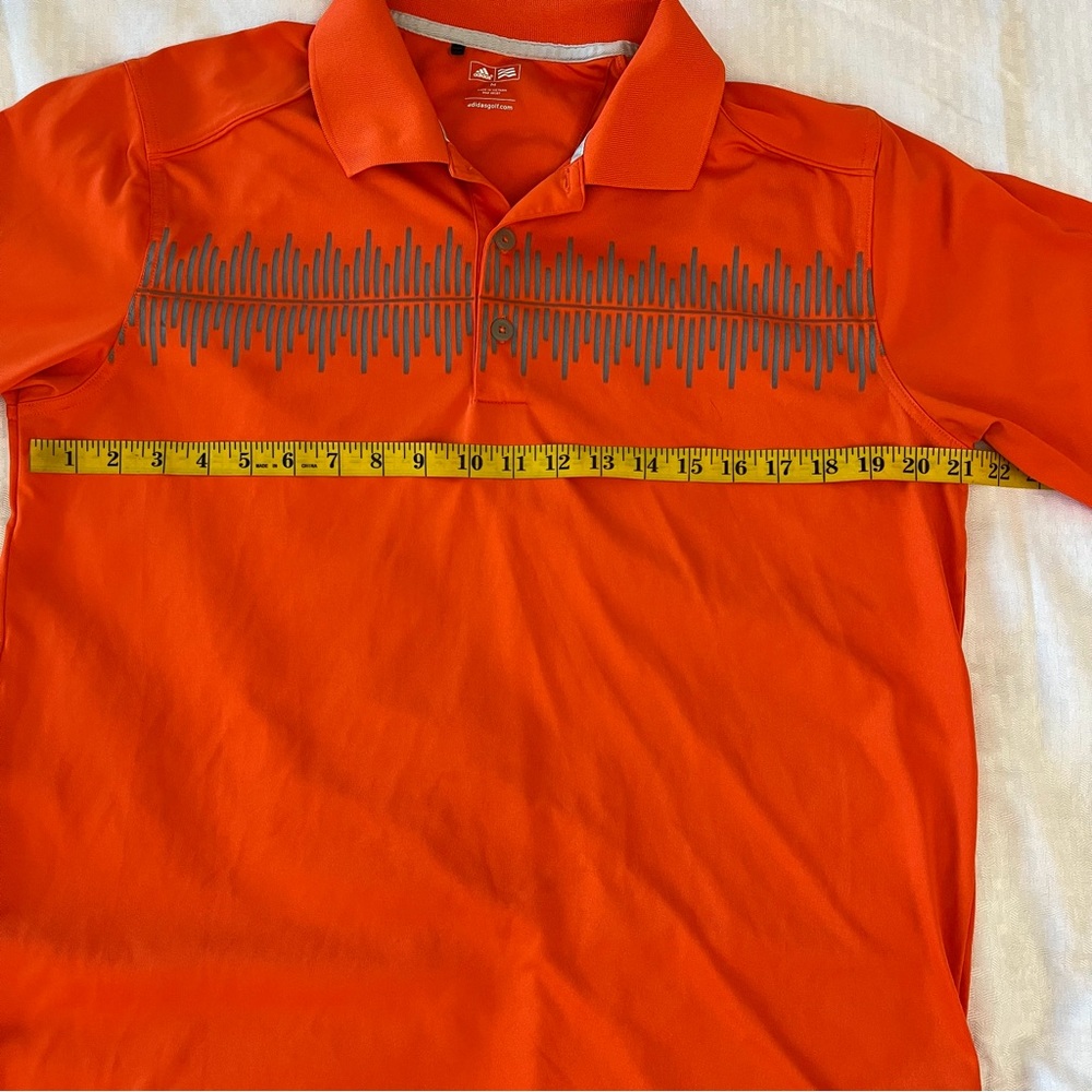 Adidas Polo Orange Graph Equalizer Climalite Golf… - image 5